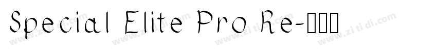 Special Elite Pro Re字体转换